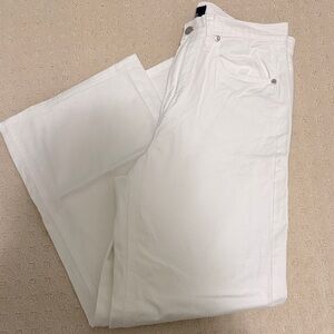 Gap factory Women's White Jeans high rise wide leg size 8/29r